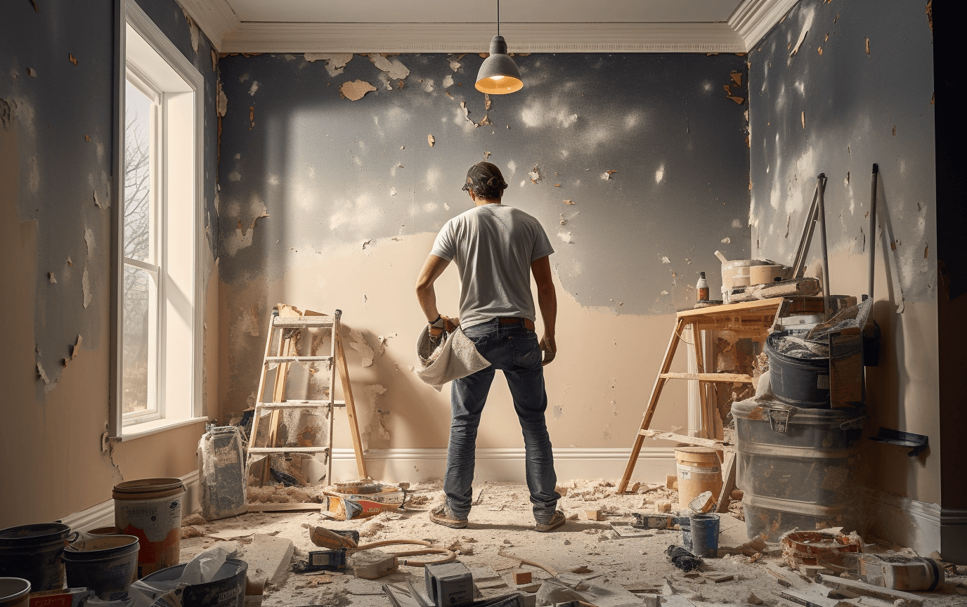 handyman painting walls